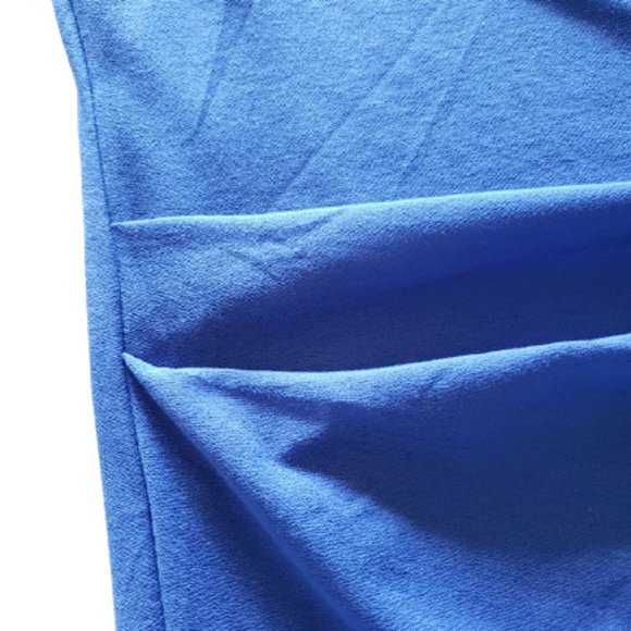 Rouge Collection blue draped dress NWOT fits L XL - Picture 5 of 11